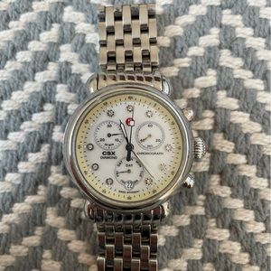 Michele CSX Diamond Stainless Steel Watch